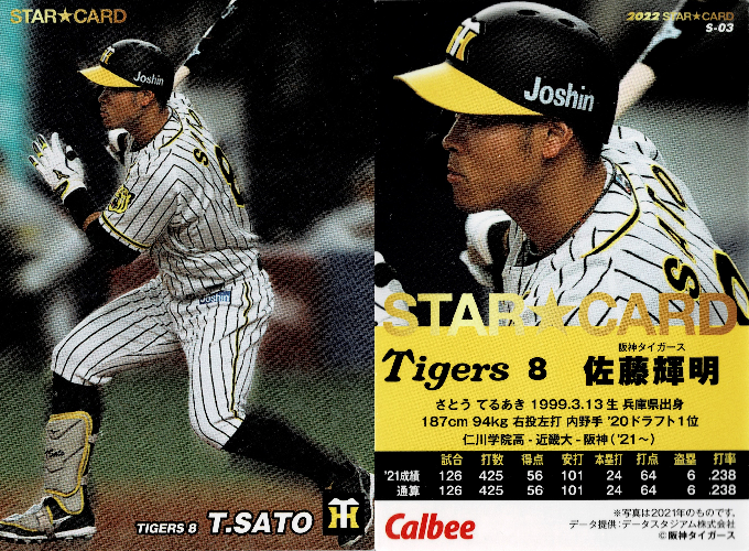 阪神タイガース/佐藤輝明 - プロ野球チップス データベース - atwiki